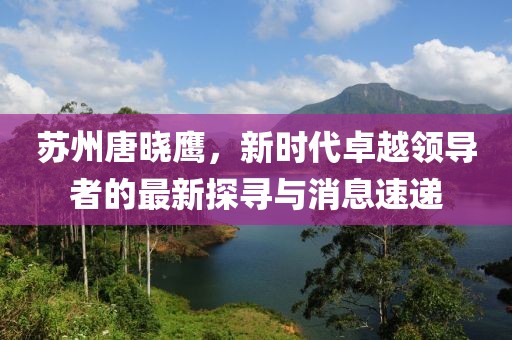 蘇州唐曉鷹，新時(shí)代卓越領(lǐng)導(dǎo)者的最新探尋與消息速遞