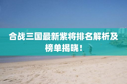 合戰(zhàn)三國最新紫將排名解析及榜單揭曉！