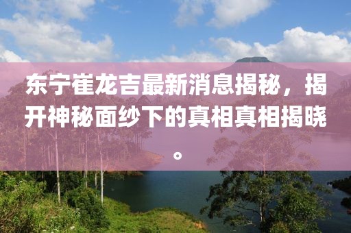 東寧崔龍吉最新消息揭秘，揭開(kāi)神秘面紗下的真相真相揭曉。