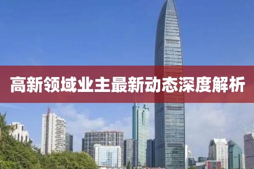 高新領(lǐng)域業(yè)主最新動態(tài)深度解析