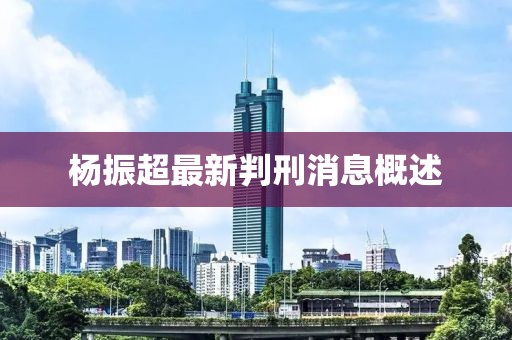 楊振超最新判刑消息概述