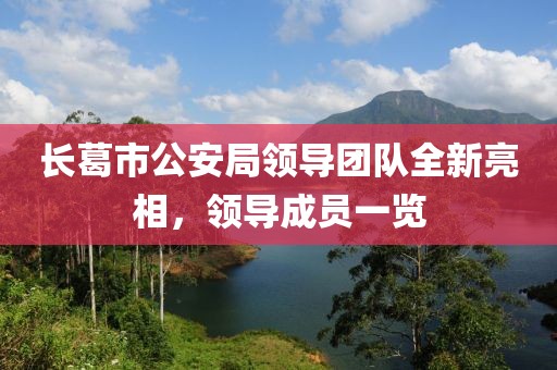 長葛市公安局領(lǐng)導(dǎo)團(tuán)隊全新亮相，領(lǐng)導(dǎo)成員一覽
