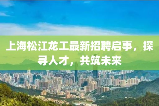 上海松江龍工最新招聘啟事，探尋人才，共筑未來
