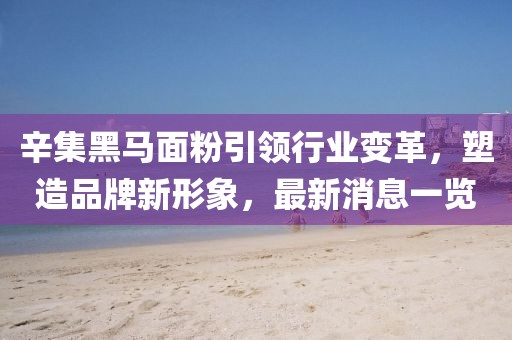 辛集黑馬面粉引領(lǐng)行業(yè)變革，塑造品牌新形象，最新消息一覽