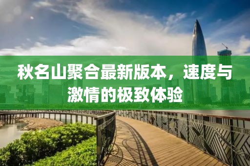 秋名山聚合最新版本，速度與激情的極致體驗