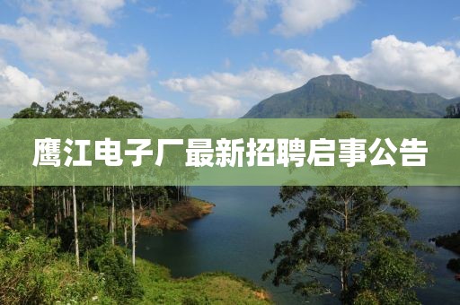 鷹江電子廠最新招聘啟事公告