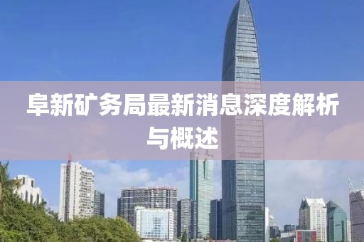 阜新礦務(wù)局最新消息深度解析與概述