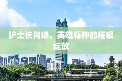 護士長肖琳，英雄精神的璀璨綻放