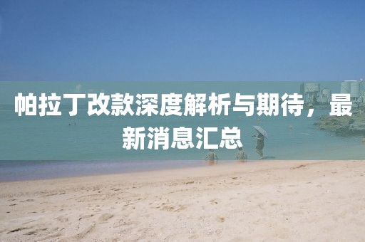 帕拉丁改款深度解析與期待，最新消息匯總