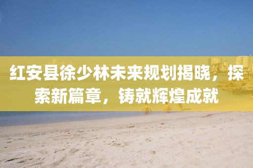 紅安縣徐少林未來規(guī)劃揭曉，探索新篇章，鑄就輝煌成就