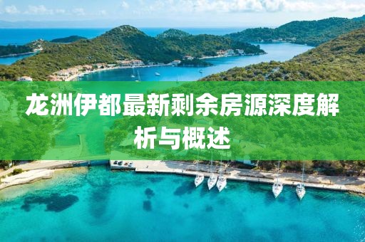 龍洲伊都最新剩余房源深度解析與概述