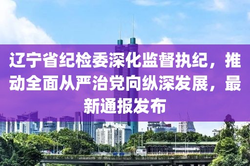 遼寧省紀(jì)檢委深化監(jiān)督執(zhí)紀(jì)，推動(dòng)全面從嚴(yán)治黨向縱深發(fā)展，最新通報(bào)發(fā)布