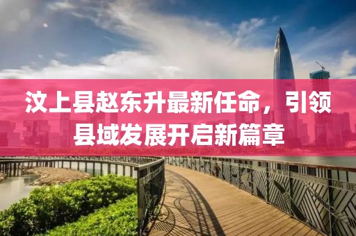 汶上縣趙東升最新任命，引領(lǐng)縣域發(fā)展開啟新篇章