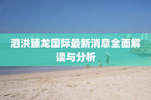 泗洪臻龍國(guó)際最新消息全面解讀與分析