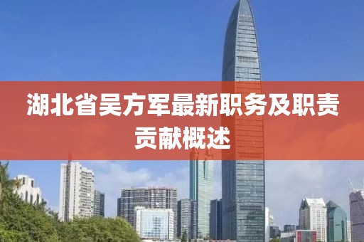 湖北省吳方軍最新職務(wù)及職責(zé)貢獻(xiàn)概述