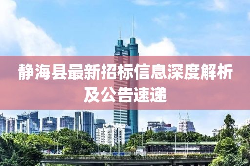 靜?？h最新招標(biāo)信息深度解析及公告速遞