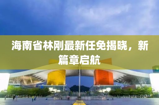海南省林剛最新任免揭曉，新篇章啟航