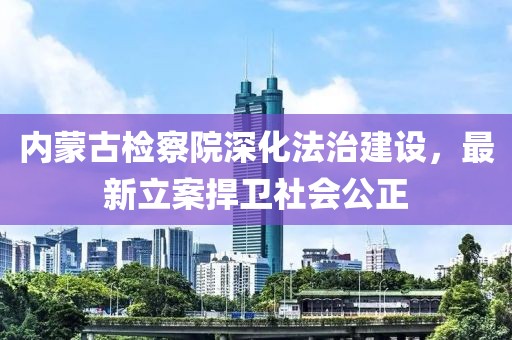 內(nèi)蒙古檢察院深化法治建設，最新立案捍衛(wèi)社會公正