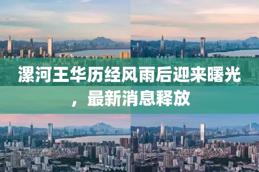 漯河王華歷經(jīng)風(fēng)雨后迎來曙光，最新消息釋放