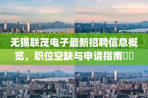 無錫聯(lián)茂電子最新招聘信息概覽，職位空缺與申請指南??