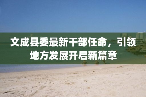 文成縣委最新干部任命，引領(lǐng)地方發(fā)展開啟新篇章