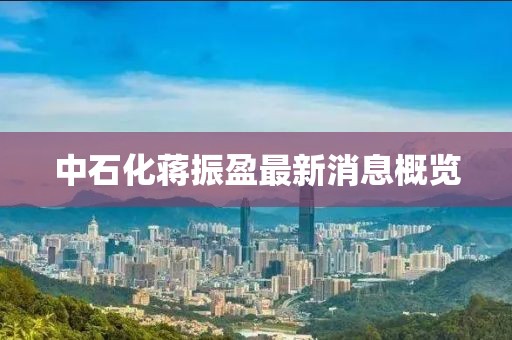 中石化蔣振盈最新消息概覽