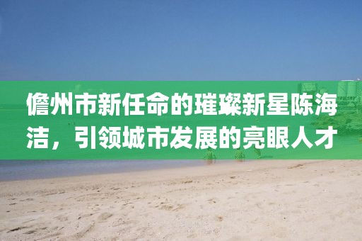 儋州市新任命的璀璨新星陳海潔，引領(lǐng)城市發(fā)展的亮眼人才