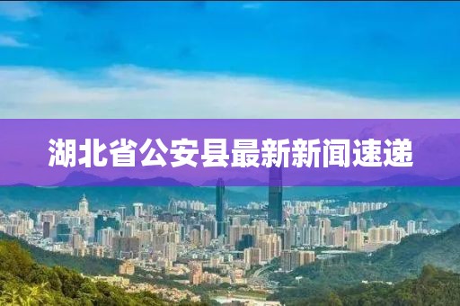 湖北省公安縣最新新聞速遞
