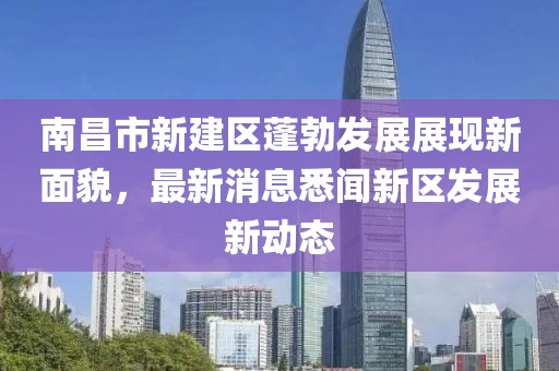 南昌市新建區(qū)蓬勃發(fā)展展現(xiàn)新面貌，最新消息悉聞新區(qū)發(fā)展新動態(tài)