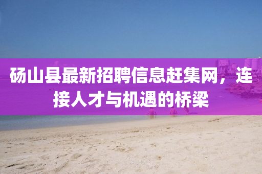 碭山縣最新招聘信息趕集網(wǎng)，連接人才與機(jī)遇的橋梁