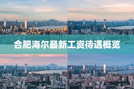 合肥海爾最新工資待遇概覽