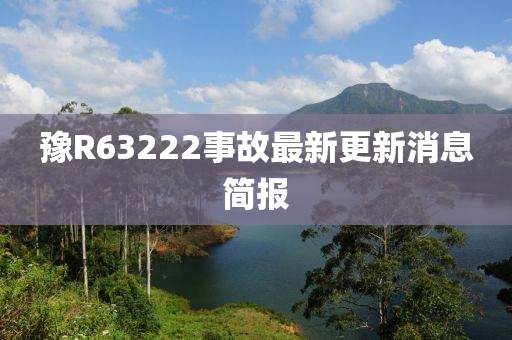 豫R63222事故最新更新消息簡報