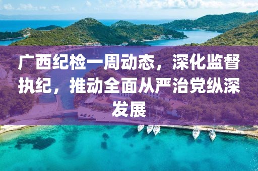 廣西紀(jì)檢一周動(dòng)態(tài)，深化監(jiān)督執(zhí)紀(jì)，推動(dòng)全面從嚴(yán)治黨縱深發(fā)展