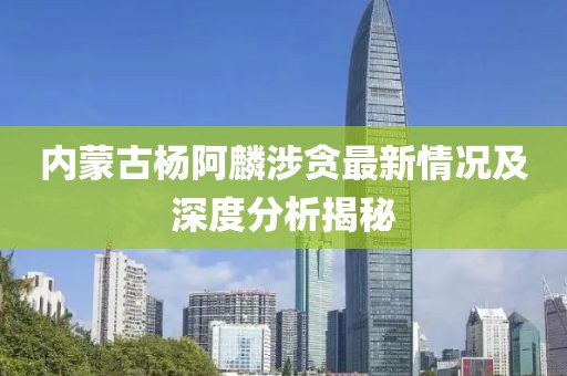 內蒙古楊阿麟涉貪最新情況及深度分析揭秘