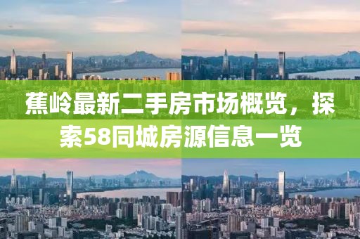 蕉嶺最新二手房市場概覽，探索58同城房源信息一覽