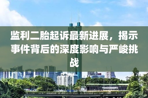 監(jiān)利二胎起訴最新進展，揭示事件背后的深度影響與嚴峻挑戰(zhàn)