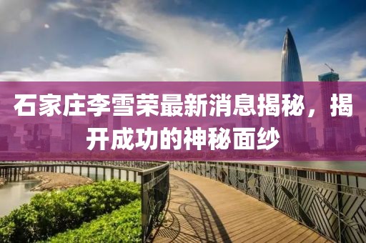 石家莊李雪榮最新消息揭秘，揭開成功的神秘面紗