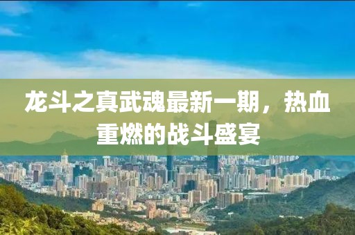 龍斗之真武魂最新一期，熱血重燃的戰(zhàn)斗盛宴