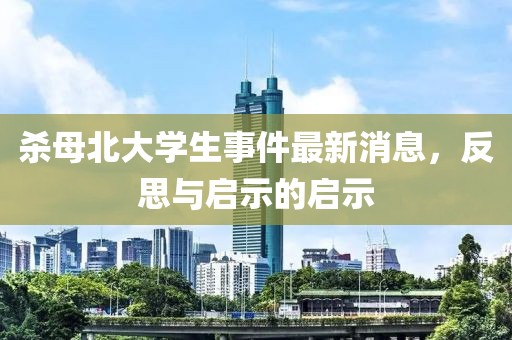 殺母北大學生事件最新消息，反思與啟示的啟示