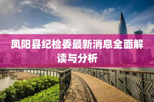 鳳陽縣紀檢委最新消息全面解讀與分析