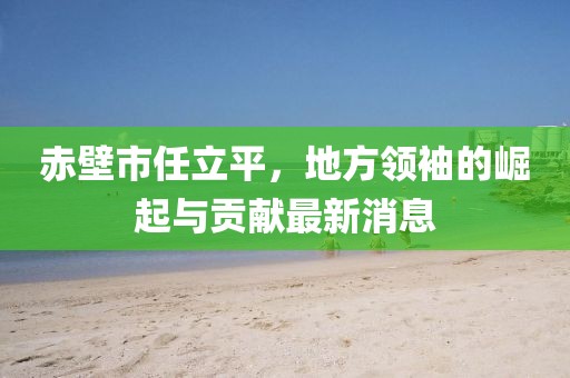 赤壁市任立平，地方領(lǐng)袖的崛起與貢獻最新消息