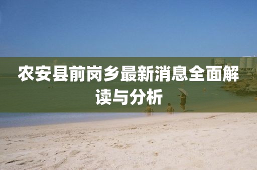 農(nóng)安縣前崗鄉(xiāng)最新消息全面解讀與分析