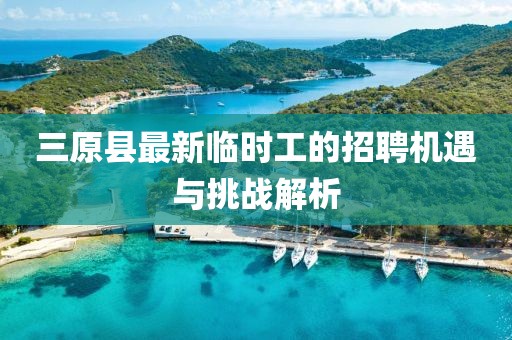 三原縣最新臨時(shí)工的招聘機(jī)遇與挑戰(zhàn)解析