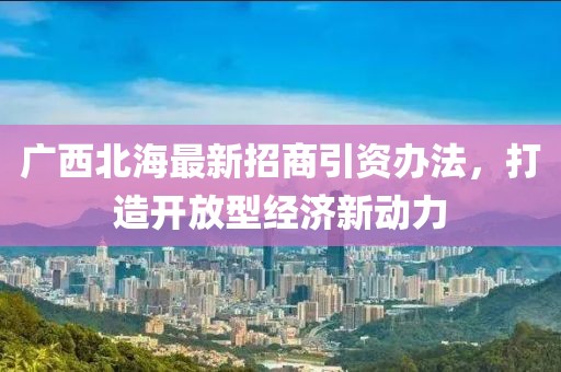 廣西北海最新招商引資辦法，打造開放型經(jīng)濟(jì)新動(dòng)力