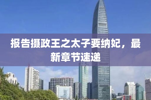 報(bào)告攝政王之太子要納妃，最新章節(jié)速遞