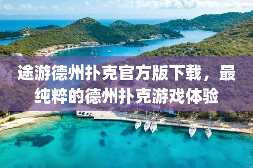 途游德州撲克官方版下載，最純粹的德州撲克游戲體驗(yàn)
