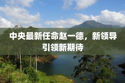 中央最新任命趙一德，新領(lǐng)導(dǎo)引領(lǐng)新期待