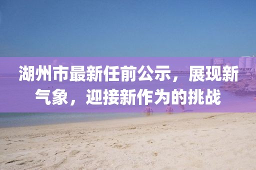 湖州市最新任前公示，展現(xiàn)新氣象，迎接新作為的挑戰(zhàn)