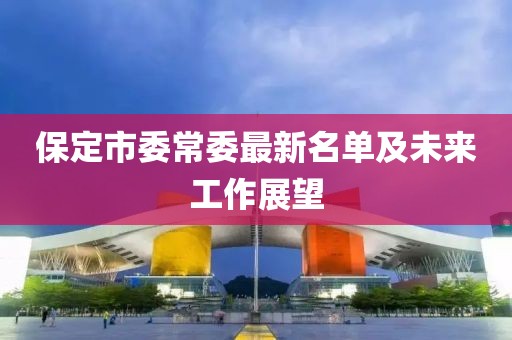 保定市委常委最新名單及未來工作展望