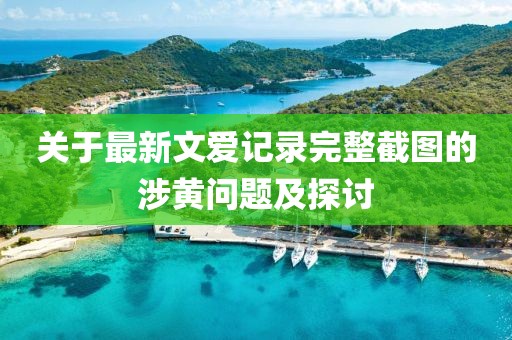 關(guān)于最新文愛記錄完整截圖的涉黃問題及探討